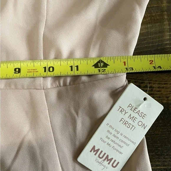 Show Me Your Mumu Jenn Chiffon Maxi Gown Dusty Pink V-Neck Flowing Dress M - Picture 7 of 10